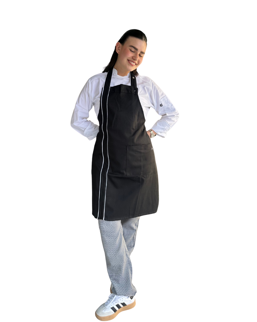 zittro Mandil delantal chef franja Negro. R92302-001 UNI
