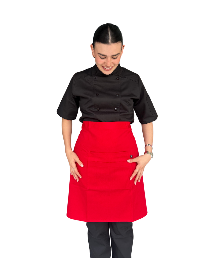 zittro Medio mandil delantal chef Rojo. R92351-660
