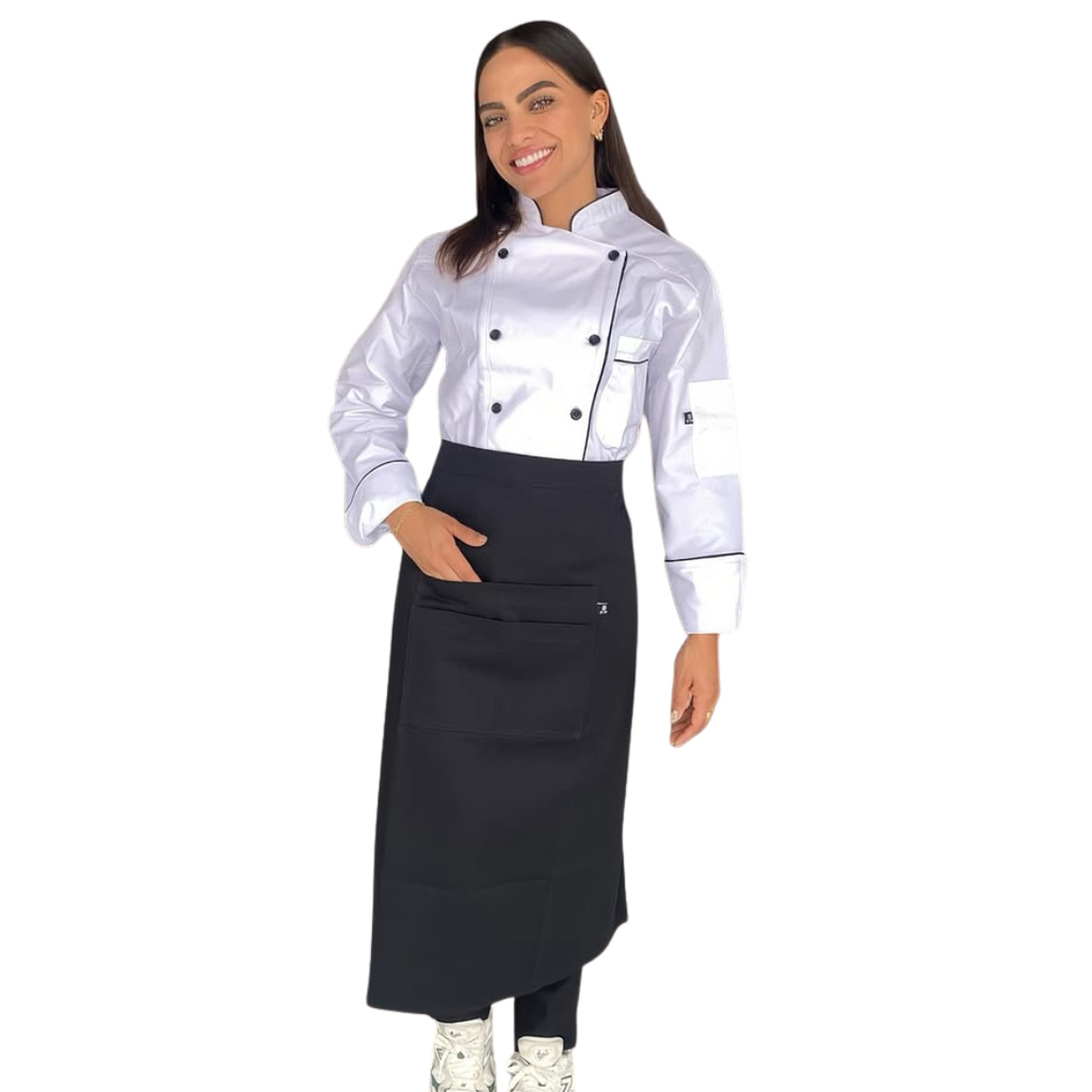 [R92302-010-G] zittro Medio mandil G chef Negro. R92351-001