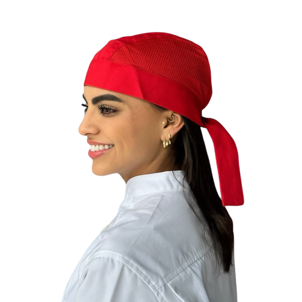 zittro Bandana De Cocina Chef Rojo Unisex