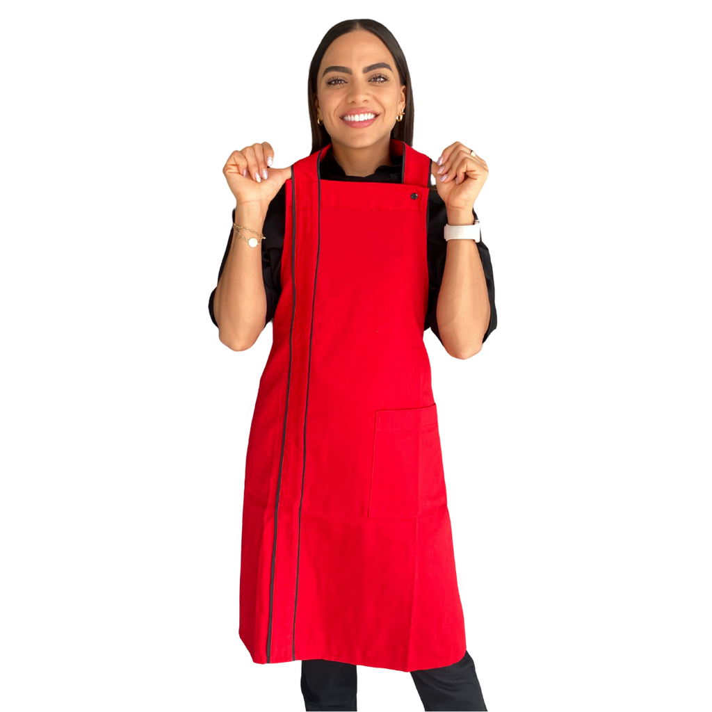 zittro Mandil delantal chef franja Rojo. R92302-660 UNI